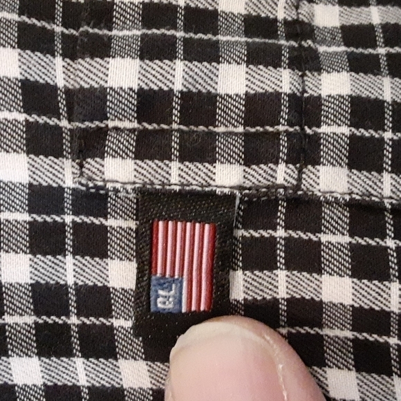 Ralph Lauren jeans company Black Label button-down black and white check shirt M - Picture 4 of 6